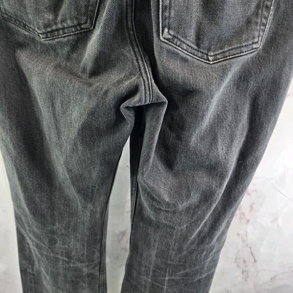 & Other Stories Jeans Womens 29 Straight Denim High Rise Washed Black Crop Short - Picture 8 of 12